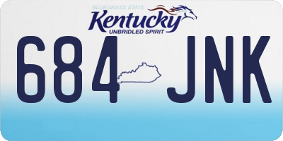 KY license plate 684JNK