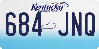 KY license plate 684JNQ