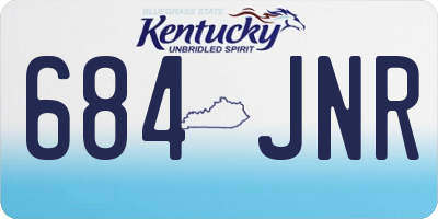 KY license plate 684JNR