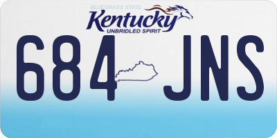KY license plate 684JNS