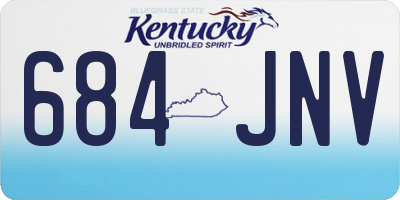 KY license plate 684JNV