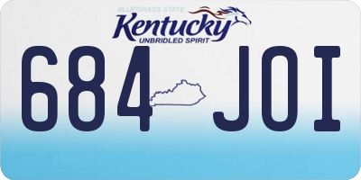 KY license plate 684JOI