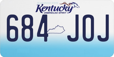 KY license plate 684JOJ