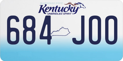 KY license plate 684JOO