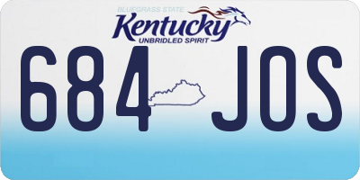 KY license plate 684JOS