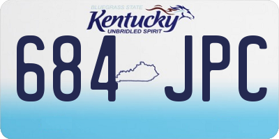 KY license plate 684JPC