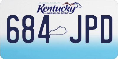 KY license plate 684JPD