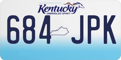 KY license plate 684JPK