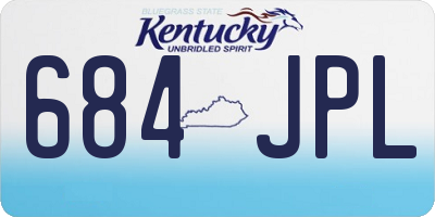 KY license plate 684JPL