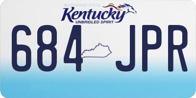KY license plate 684JPR