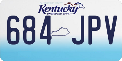 KY license plate 684JPV