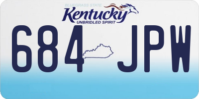 KY license plate 684JPW