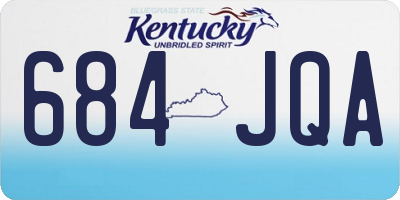 KY license plate 684JQA
