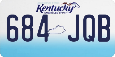 KY license plate 684JQB