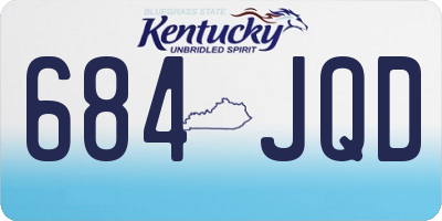 KY license plate 684JQD