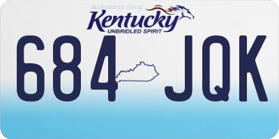 KY license plate 684JQK
