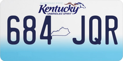 KY license plate 684JQR
