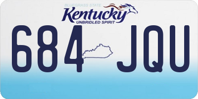 KY license plate 684JQU