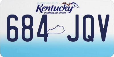 KY license plate 684JQV