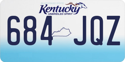 KY license plate 684JQZ