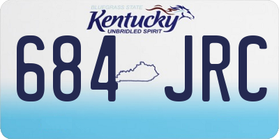 KY license plate 684JRC