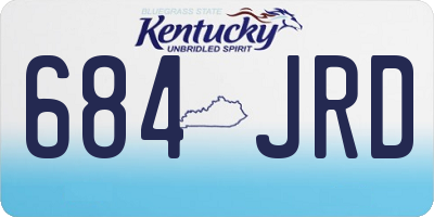 KY license plate 684JRD