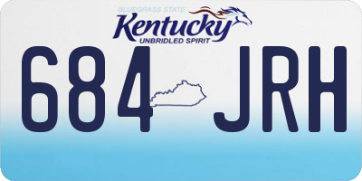KY license plate 684JRH
