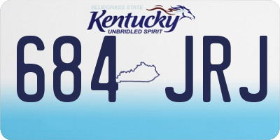 KY license plate 684JRJ
