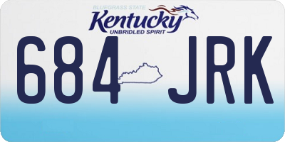 KY license plate 684JRK