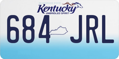 KY license plate 684JRL