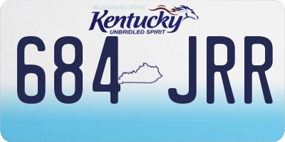 KY license plate 684JRR