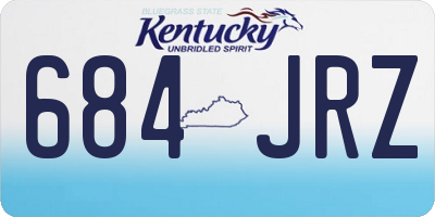 KY license plate 684JRZ