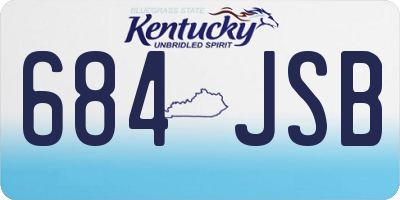 KY license plate 684JSB