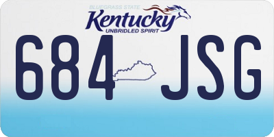 KY license plate 684JSG