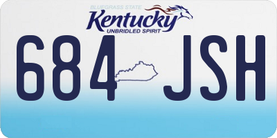 KY license plate 684JSH