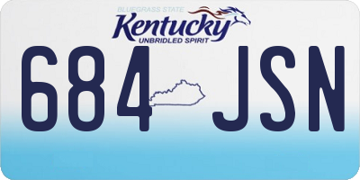 KY license plate 684JSN