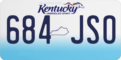 KY license plate 684JSO
