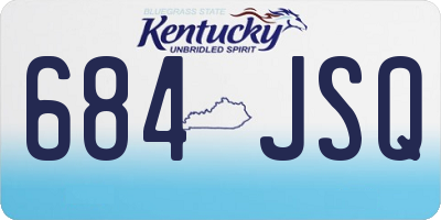 KY license plate 684JSQ