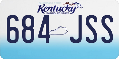 KY license plate 684JSS