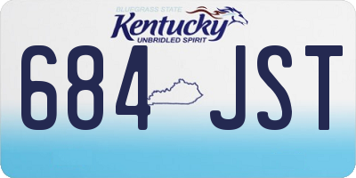 KY license plate 684JST