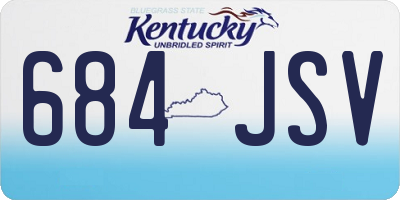 KY license plate 684JSV