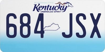 KY license plate 684JSX