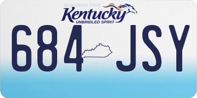 KY license plate 684JSY