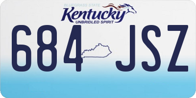 KY license plate 684JSZ