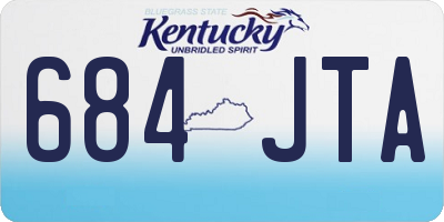 KY license plate 684JTA