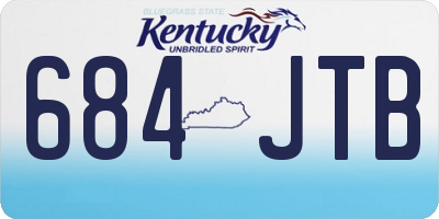 KY license plate 684JTB