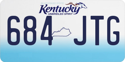 KY license plate 684JTG