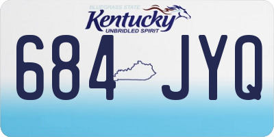 KY license plate 684JYQ