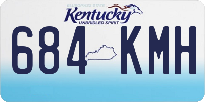 KY license plate 684KMH