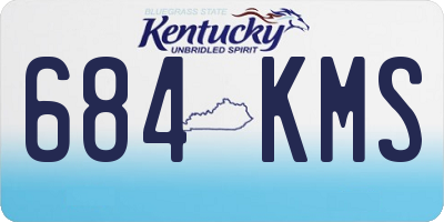 KY license plate 684KMS